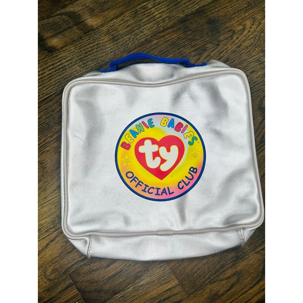 TY BEANIE BABY CLUB EMPTY Pack Just Silver Beanie Baby Container